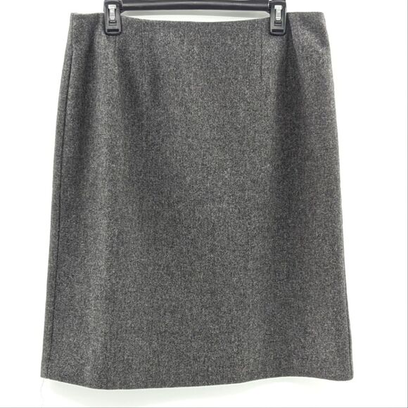 JG Hook Vintage Woolmark Gray Solid Wool Pencil Mini Skirt Size 14 - Picture 1 of 5